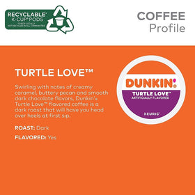 Dunkin Donuts Turtle Love steaming mug setup for morning ritual