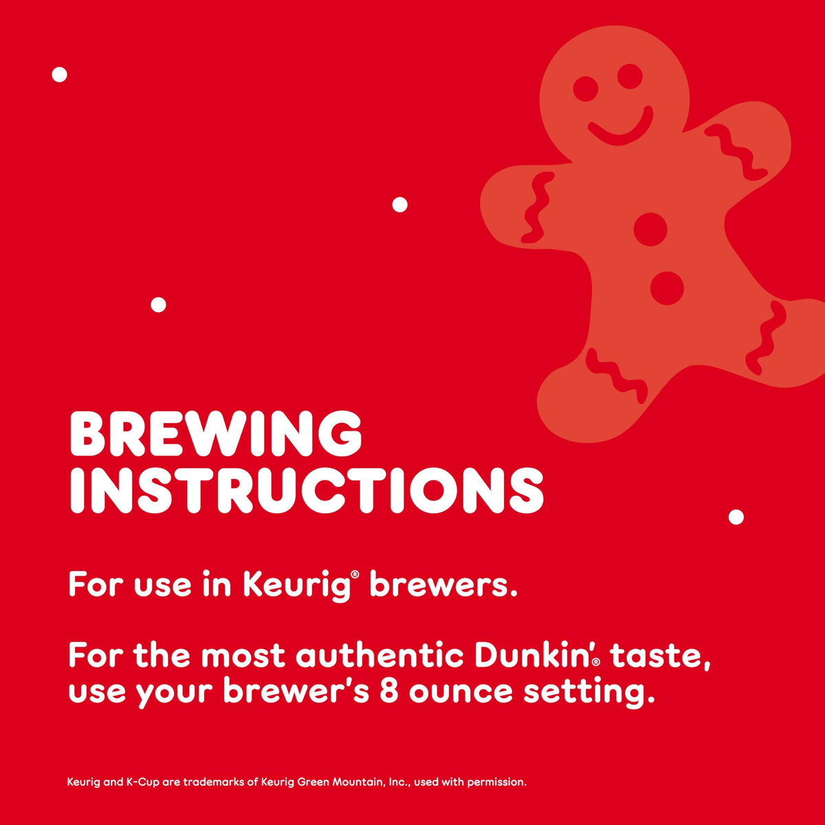 Brewing Dunkin' Gingerbread pods in a Keurig for a festive cup.