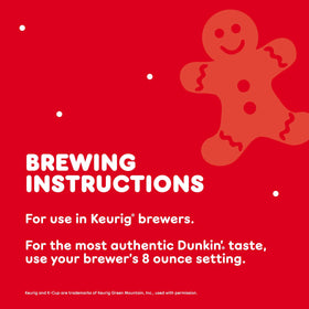 Dunkin Gingerbread pods arranged for an organized holiday coffee setup.