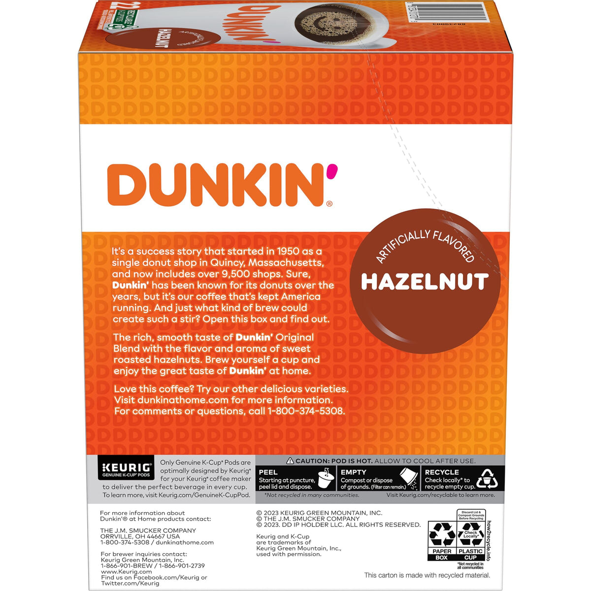 Dunkin Hazelnut flavor enhances your coffee ritual at home.