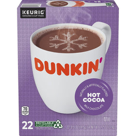 Dunkin Milk Chocolate Hot Cocoa Pods brew in a Keurig for a quick treat