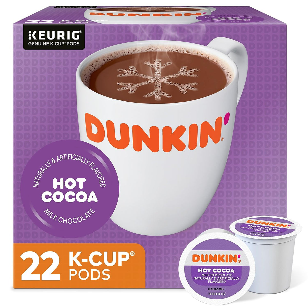 Dunkin Milk Chocolate Hot Cocoa Pods pack ready for cozy moments at home