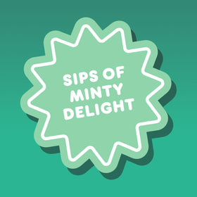 Dunkin Mint Chip coffee cup with mint swirls, visual cue for dessert-inspired coffee.