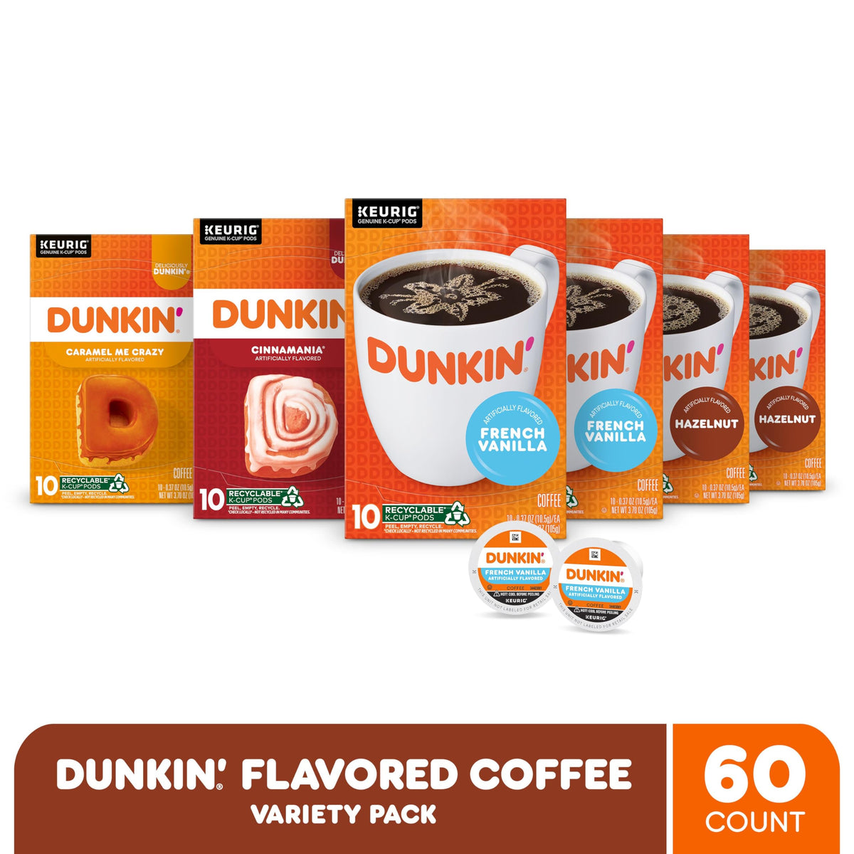 Dunkin Hazelnut K-Cup pod delivering cozy aroma at home
