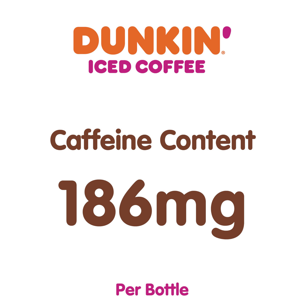 Dunkin Mocha Iced Coffee 12-bottle pack for easy stocking