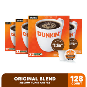 Close-up of Dunkin Original Blend K-Cup pod showing smooth flavor.