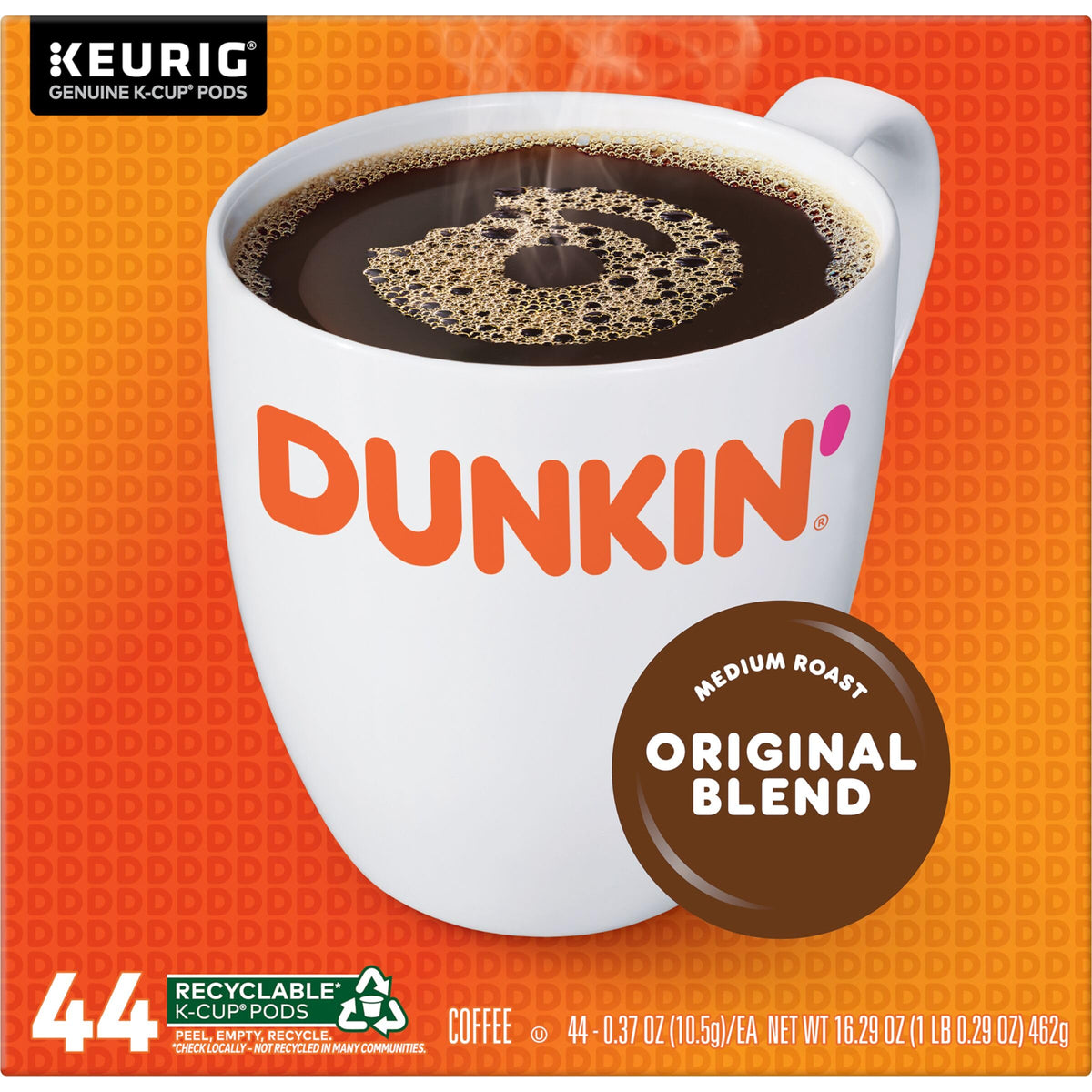 Home coffee setup featuring Dunkin Original Blend for daily routines.