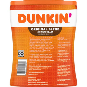 Dunkin' Original Blend hot coffee pour captures smooth, medium roast profile