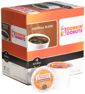 Dunkin Original Flavor K-Cups cups in a drawer, ideal for consistent home brewing.
