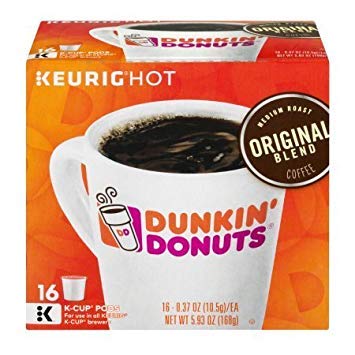 Dunkin Original Flavor coffee K-Cups pour-ready for Keurig machines, ideal for quick mornings.