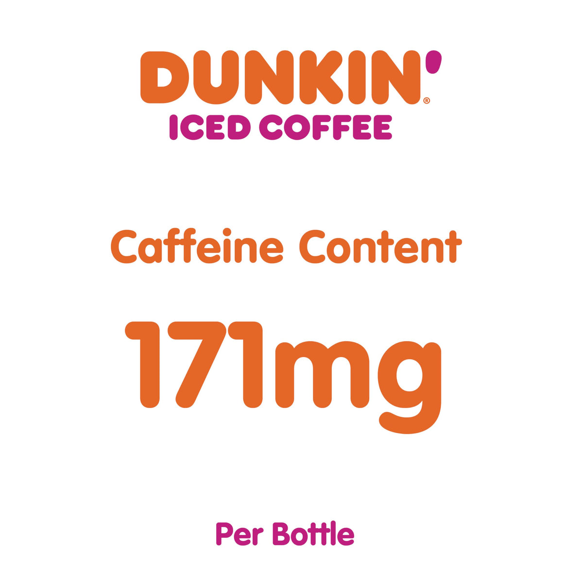 Dunkin Original Iced Coffee bottle pour captures ready-to-drink convenience