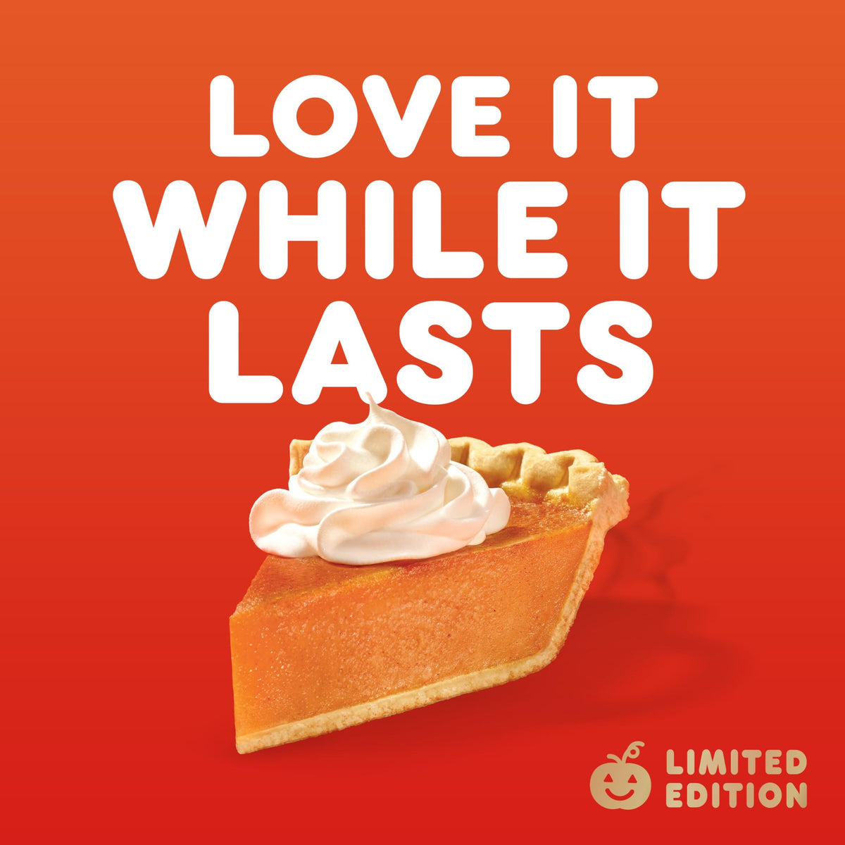 Dunkin Pumpkin Spice label close-up highlighting limited edition flavor.