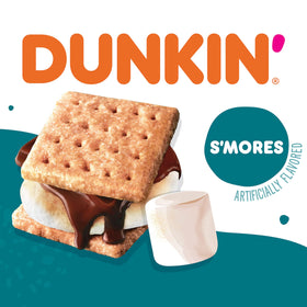 Dunkin S’mores flavor close-up on the pod label.