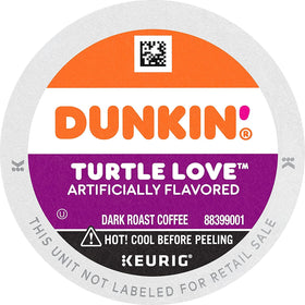 Dunkin Turtle Love K-Cups show creamy caramel and chocolate notes