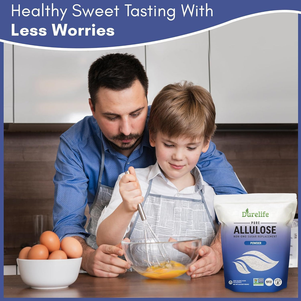 DureLife Allulose Sweetener pantry packaging for convenient storage