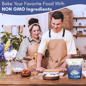 DureLife Allulose Sweetener swirled into yogurt for a creamy, low-calorie treat