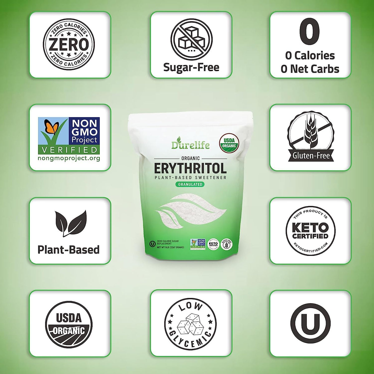 DureLife erythritol kosher-certification, OU Kosher, suitable for dietary observance