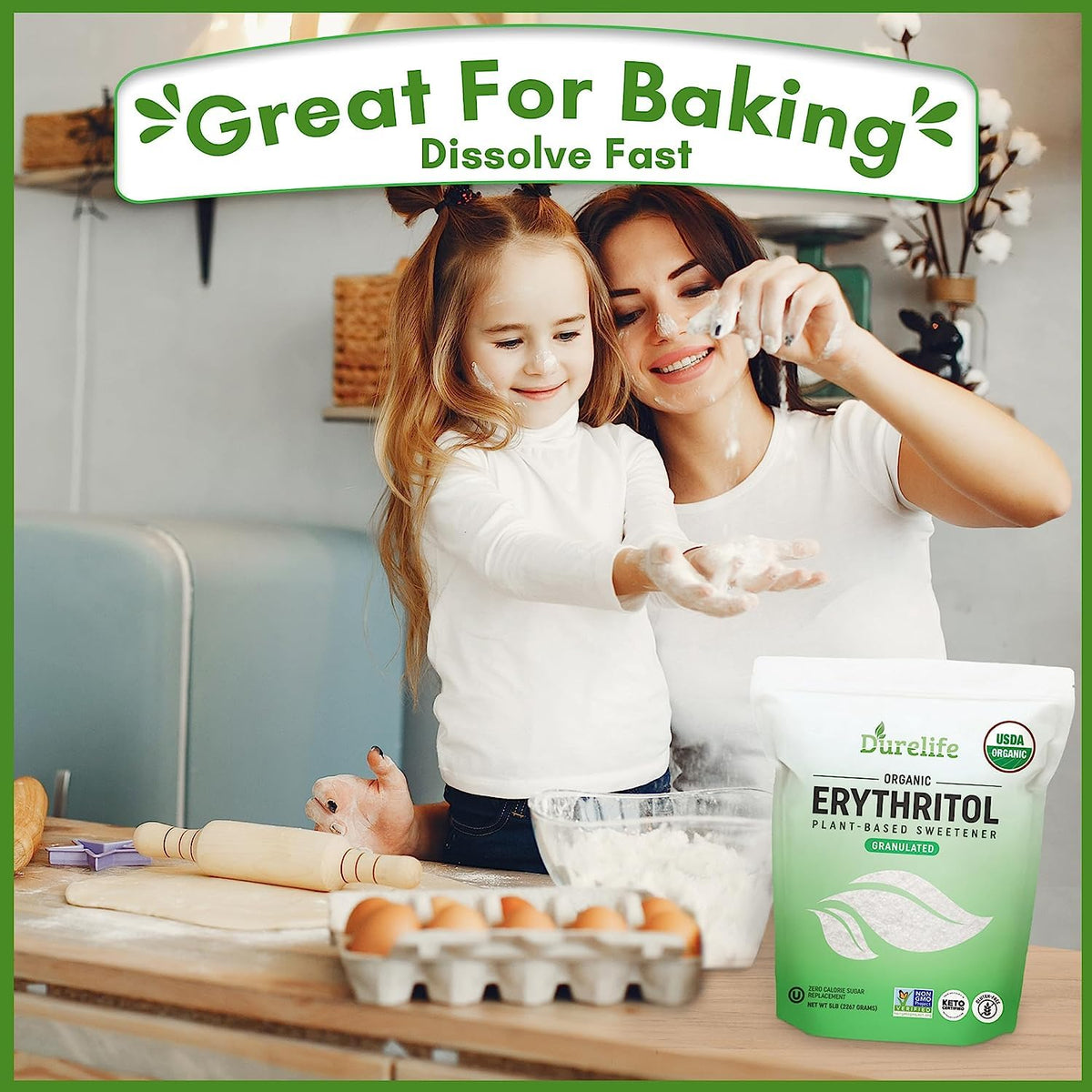DureLife erythritol sweet-taste, no bitter aftertaste compared to other sweeteners