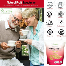 DureLife Golden Monk Fruit Sweetener suitability for coffee or dessert.