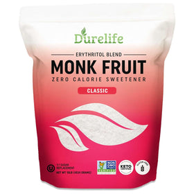 DureLife Monk Fruit Sweetener Classic 10 lb bulk for everyday use and keto-friendly sweetness.