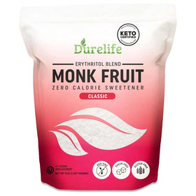 DureLife monk fruit sweetener bottle pour for 1:1 keto-friendly sweetness