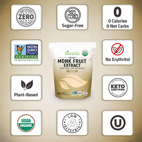 Fine monk fruit powder ready for baking with zero additive risk