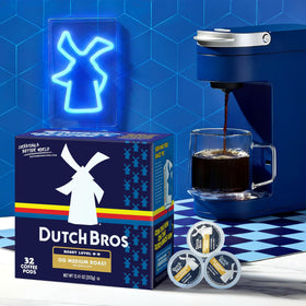 Brewed cup from Dutch Bros pod with rich aroma