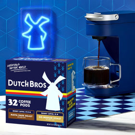 Dutch Bros Coffee Pods box 32 for easy Keurig brewing.