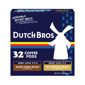 Dutch Bros Variety Pack 32 pods for Keurig, versatile morning caffeine options.