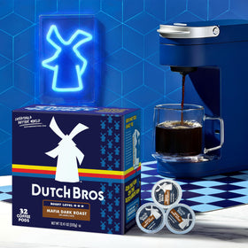 Dutch Bros Mafia Dark Roast beans close-up illustrating premium Arabica quality for rich flavor