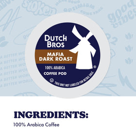 Mug with steaming Mafia Dark Roast highlighting velvety flavor