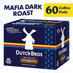 Close-up of Mafia Dark Roast pods for quick Keurig brewing