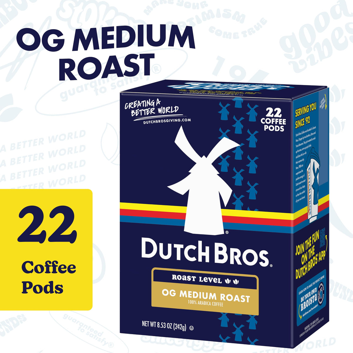 Dutch Bros OG Medium Roast pod closeup aroma reveals inviting notes