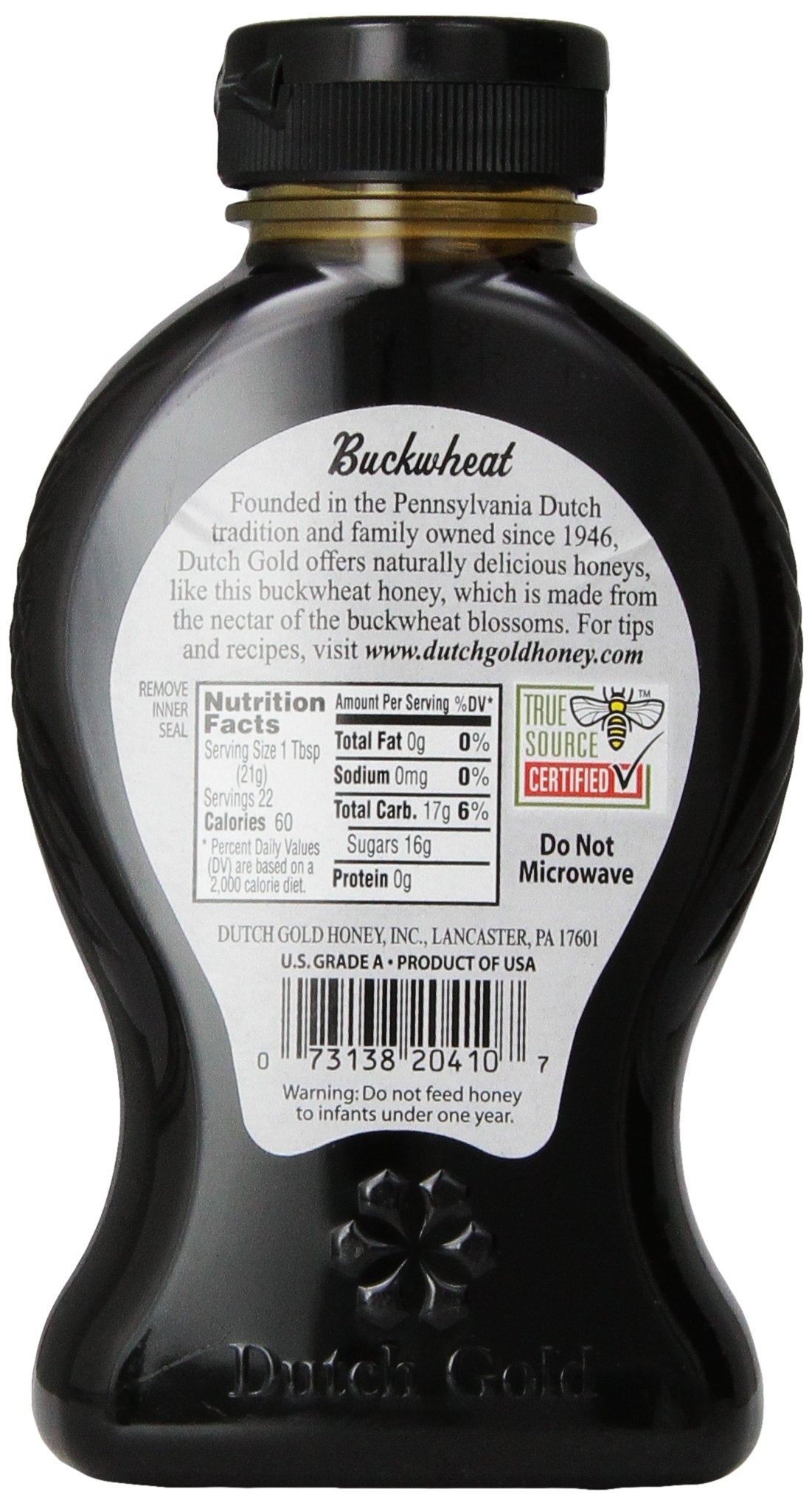Dutch Gold Honey Buckwheat pour highlights smooth drizzle for yogurt and desserts