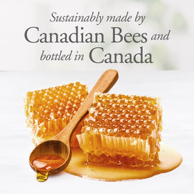 Kosher-certified Dutchman's Gold Raw Honey jar ensures versatile kitchen use.