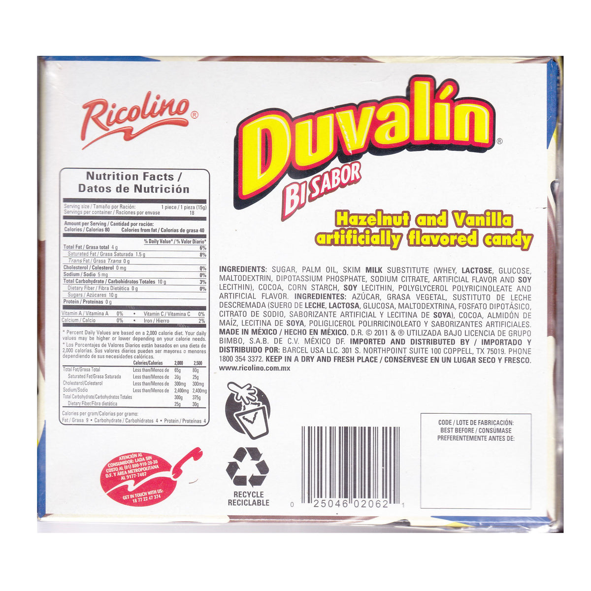 Duvalin strawberry flavor candies, vibrant packaging and fruity notes