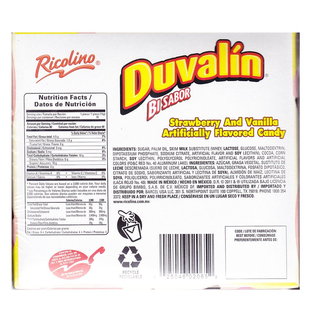 Duvalin vanilla flavor candies in gift-set display, ideal for sharing