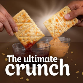 DUX Wheat Crackers close-up texture highlights wholesome wheat fiber.