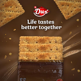 DUX Wheat Crackers near-dip pairings with dips for versatility.