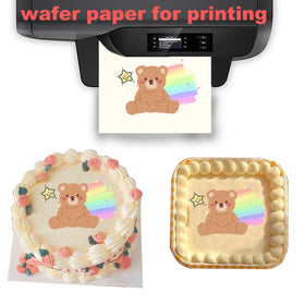 DVECUE white wafer paper printing, print disappears into cake surface.