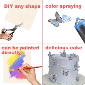 DVECUE wafer paper easy-cut sheet, perfect for custom shapes on desserts.