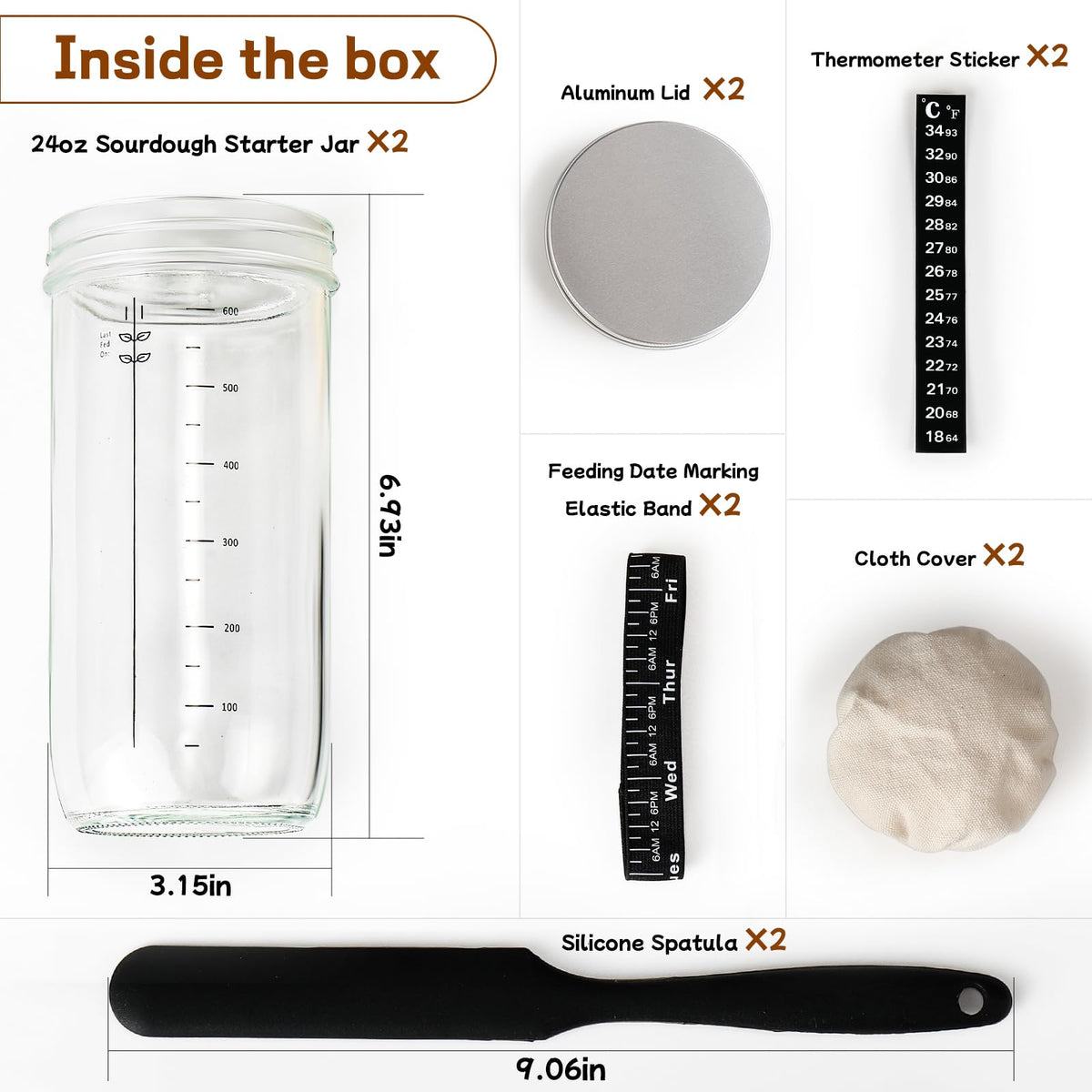 DWTS Danweitesi jar thermometer visible for temperature monitoring