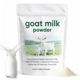 DXWXH Eve Farm Co Goat Milk Powder packaging highlights natural grass-fed origin.