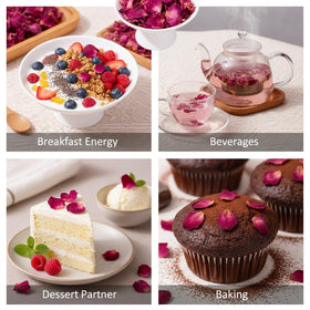 DYBOEDYO rose petals in bath for calming aroma.