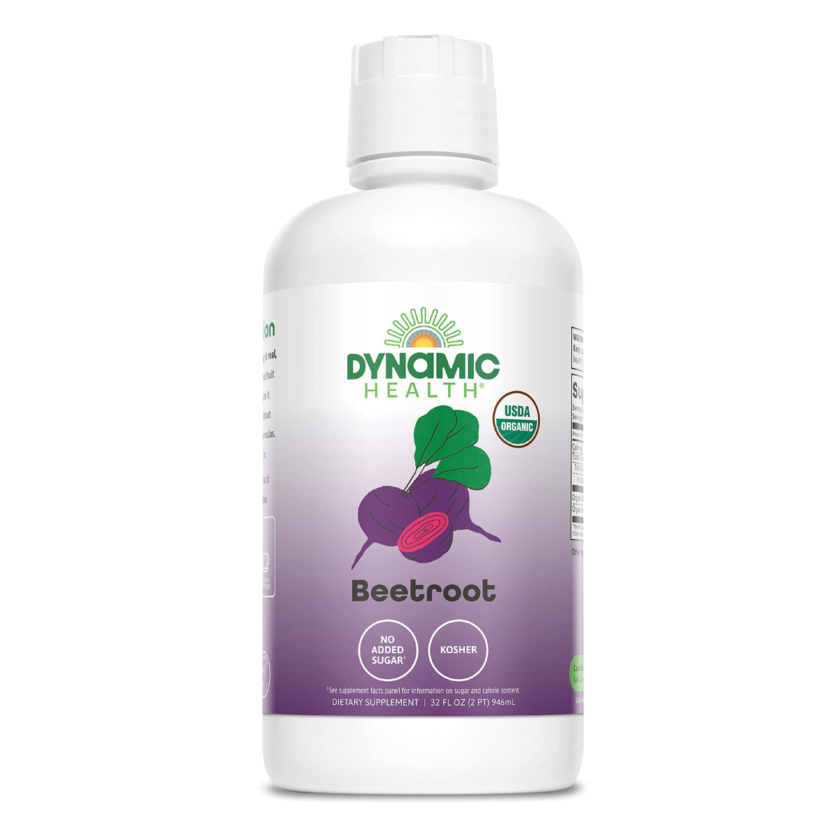 Dynamic Health Beetroot Juice Concentrate bottle—rich color and no added sugar for daily use.