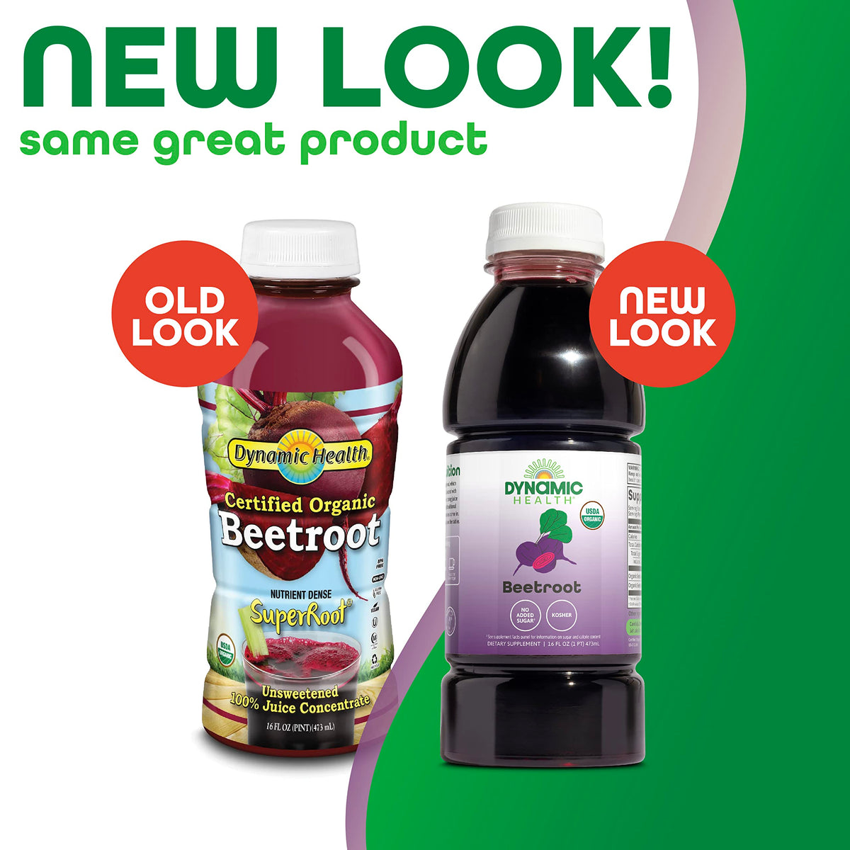 Dynamic Health beetroot juice being poured into a glass for daily energy