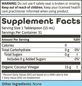 Dynamic Health Coconut Vinegar with Mother dressing-ready tangy flavor for salads and marinades