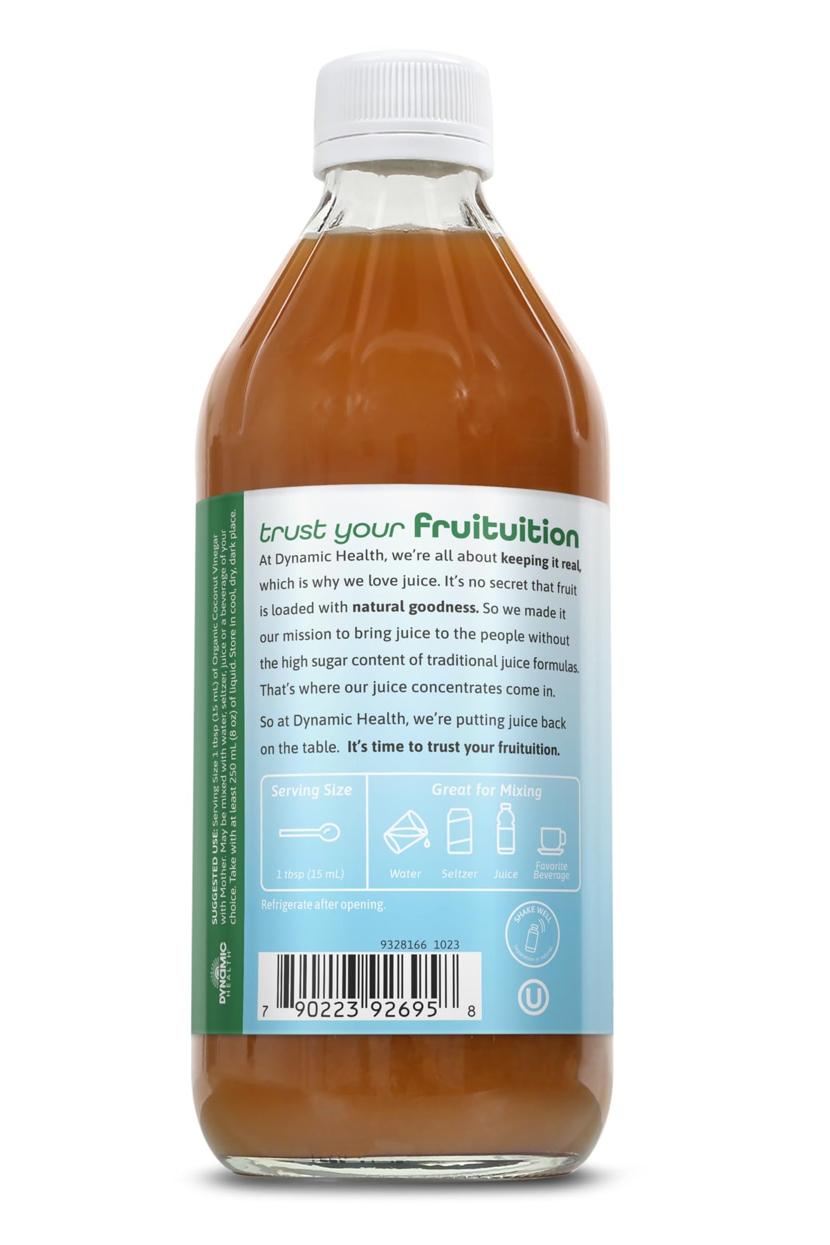 Dynamic Health Coconut Vinegar with Mother in kitchen-use setup versatile for beverages and meals