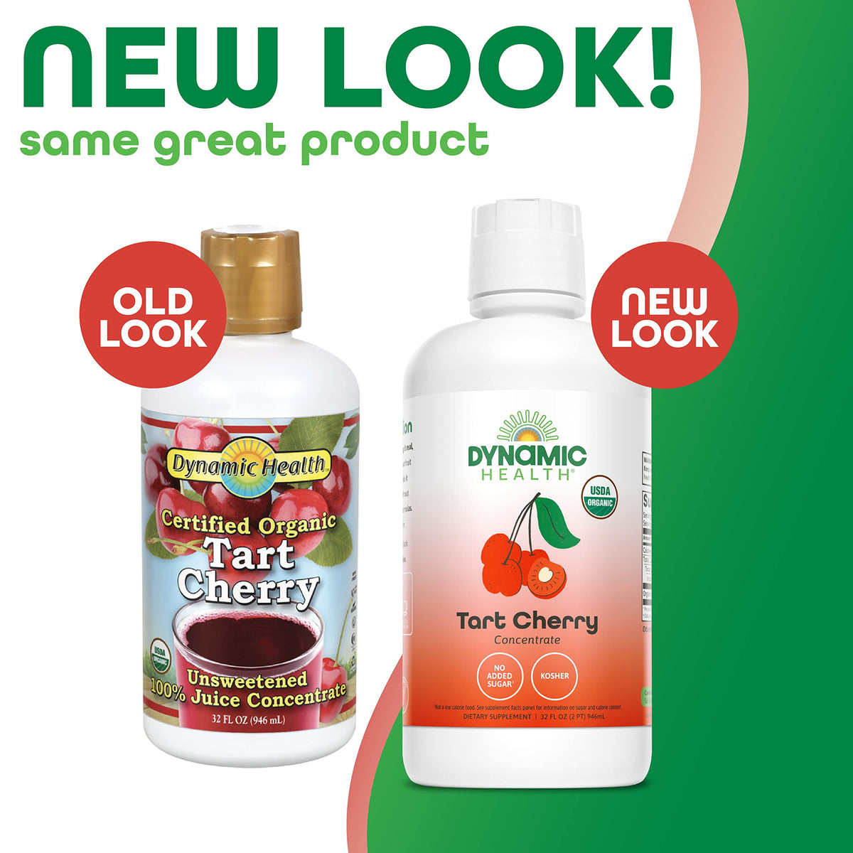 Dynamic Health Tart Cherry Juice being poured into a glass for easy mixing