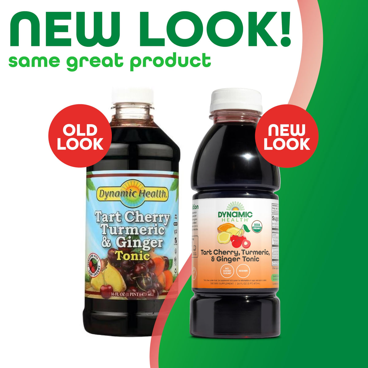 Dynamic Health Tart Cherry Juice Tonic pour ready to energize your day